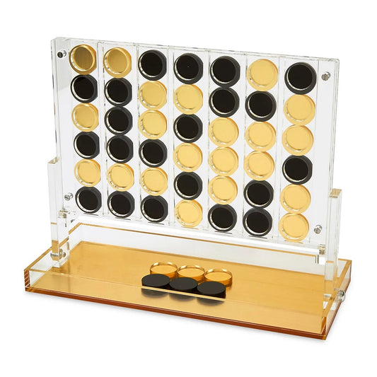 Acrylic Connect Four / Black & Gold