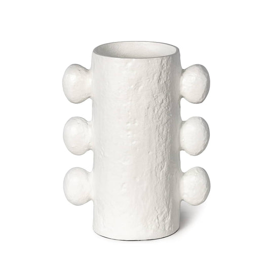 Sanya Metal Vase Small - White