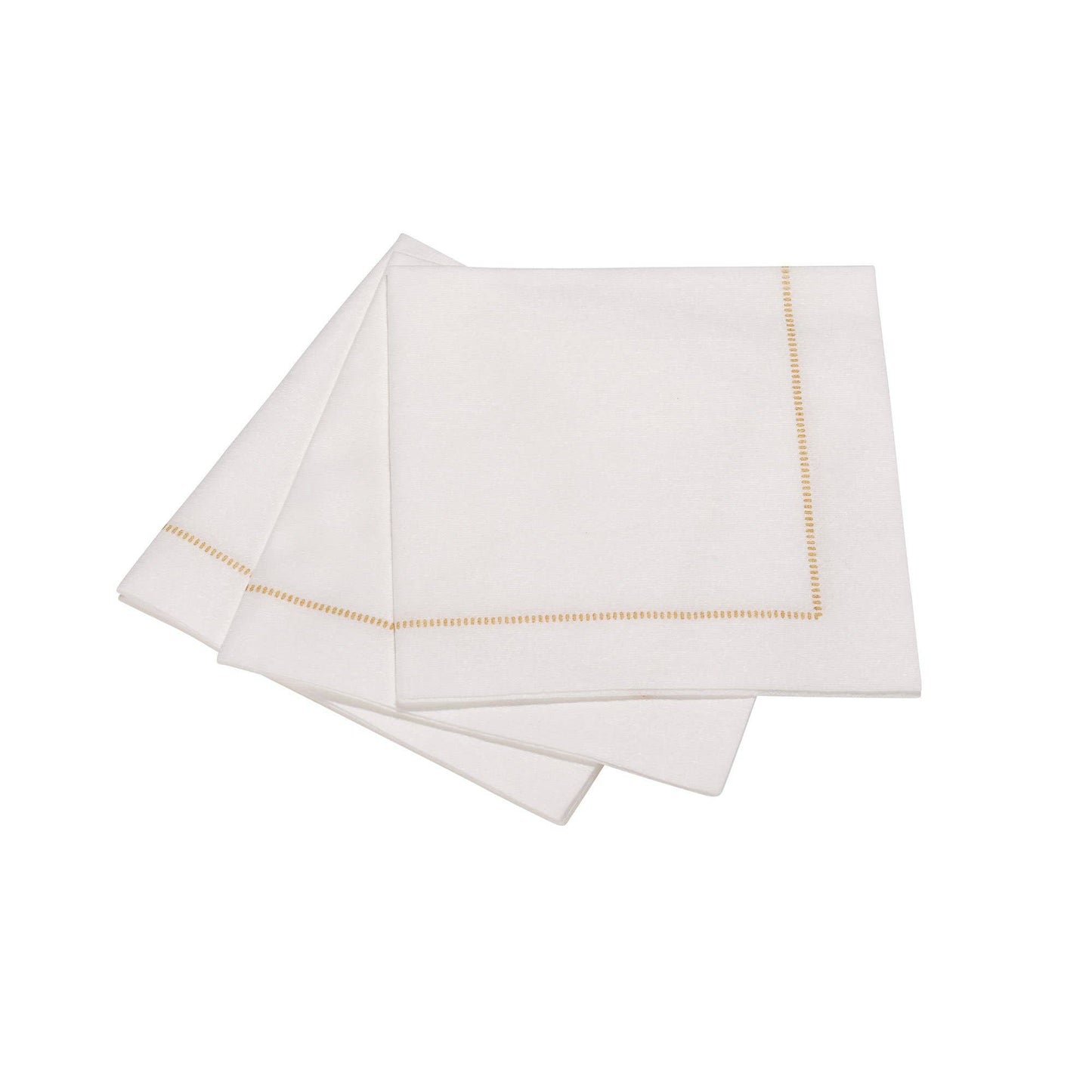 25ct Hemstitch Napkins | Dinner, Cocktail & Guest Size: Taupe / Guest Towel (33x40cm)