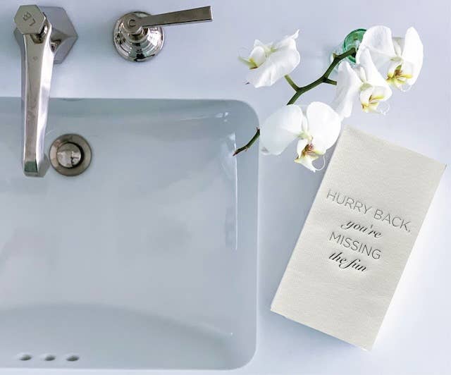 Cloth-Like Disposable Guest Towels: USE ME FRENCH BLUE