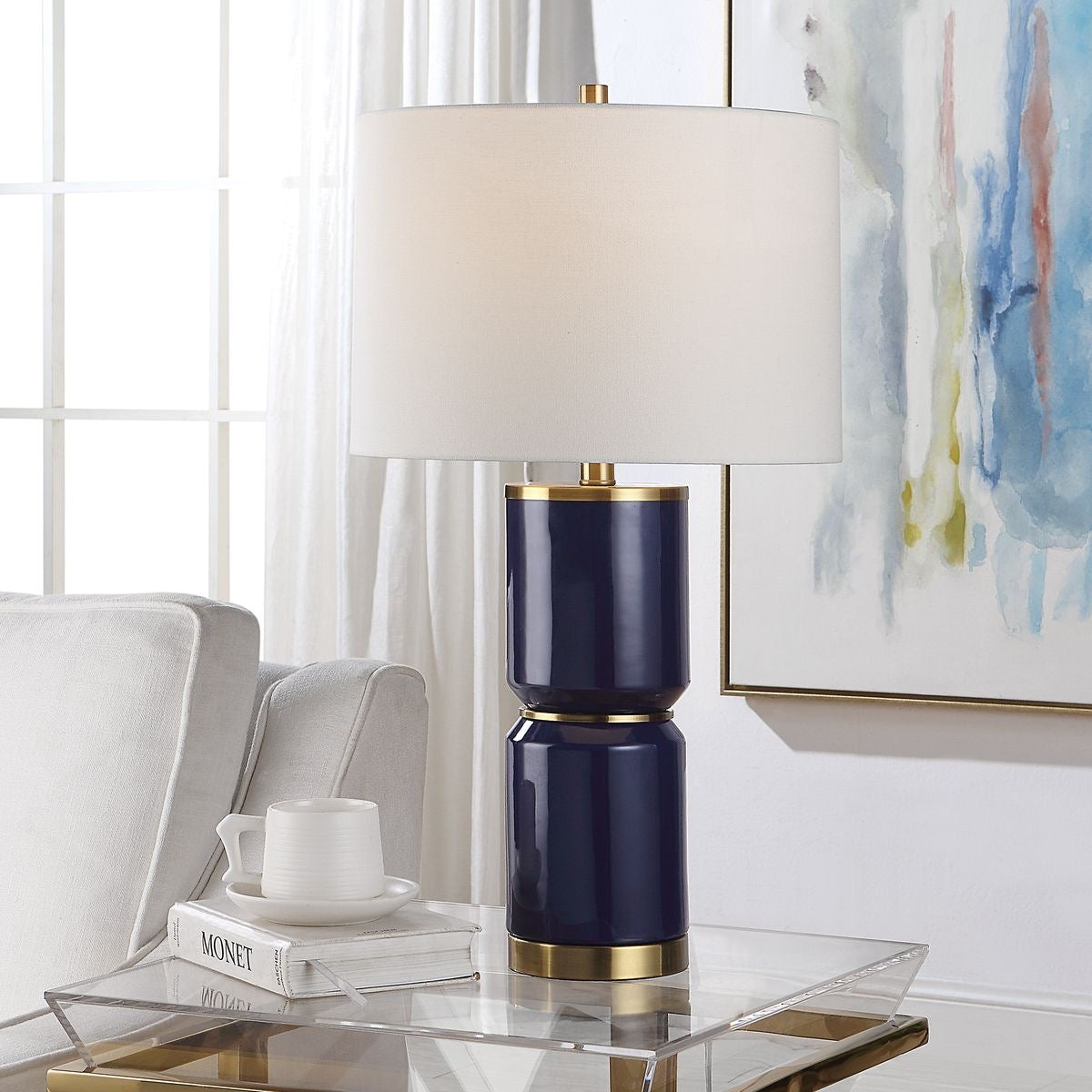 Blue Thalia Table Lamp - Thumbnail 2