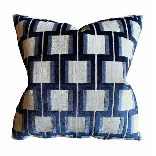 Wyndham Indigo Pillow, 22" x 22"