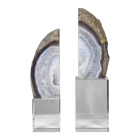 Amiya Agate Bookends