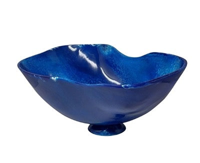 Lg Blue Fruit Bowl Resin 21.2"