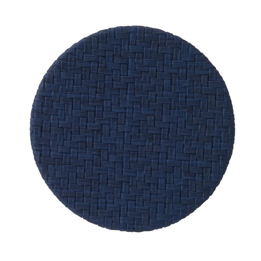 Wicker Navy Coaster, set of 4