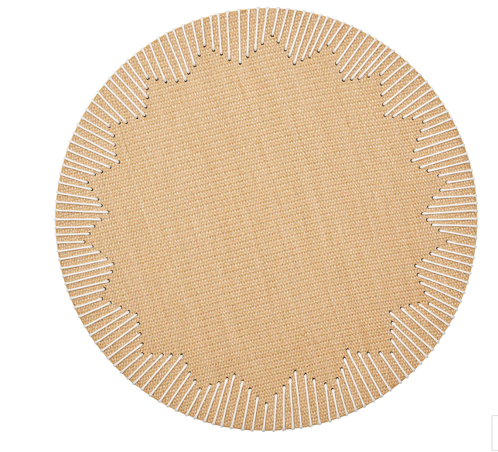 Dream Weaver Placemat in Natural & White