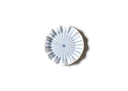 Iris Blue Burst Ruffle Salad Plate
