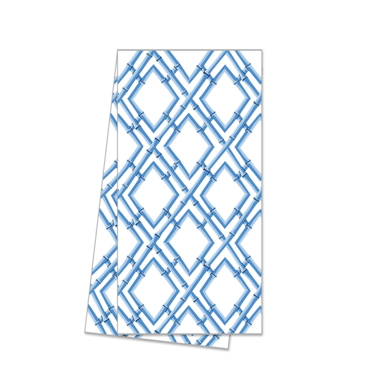 Blue Bamboo Trellis Guest Towels