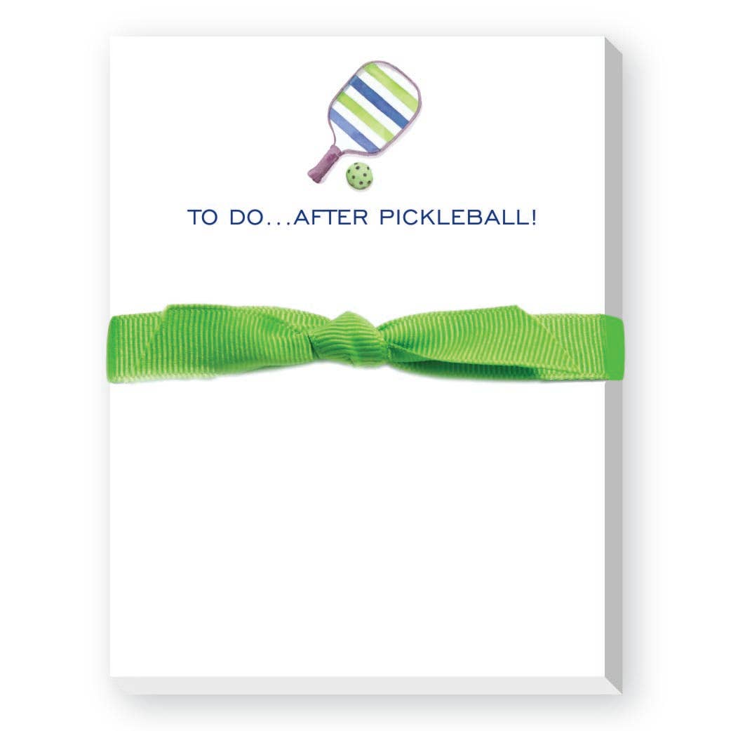 TO DO AFTER PICKLEBALL MINI NOTEPAD - Donovan Designs Charm: BLUE/GREEN PADDLE