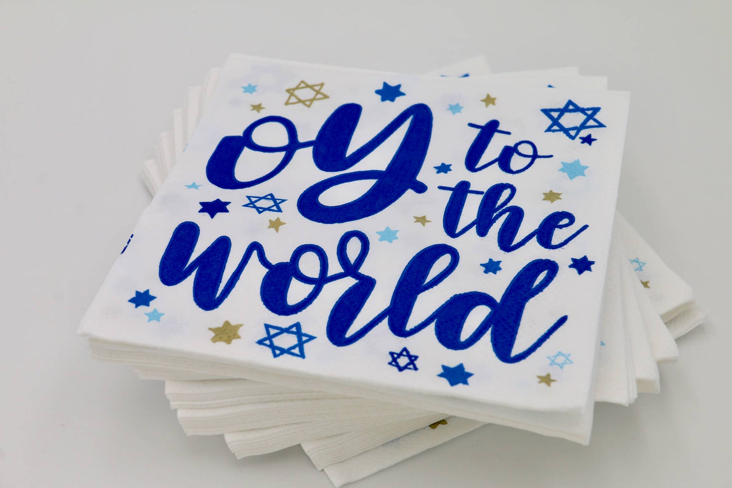 Funny Hanukkah Cocktail Napkins | OY To The World - 40ct