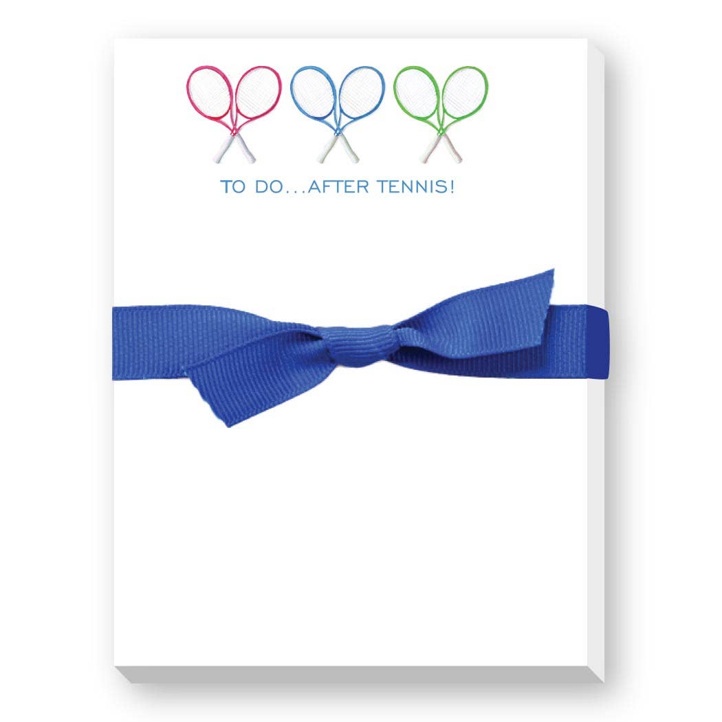 To Do After Tennis Racquets Notepad
