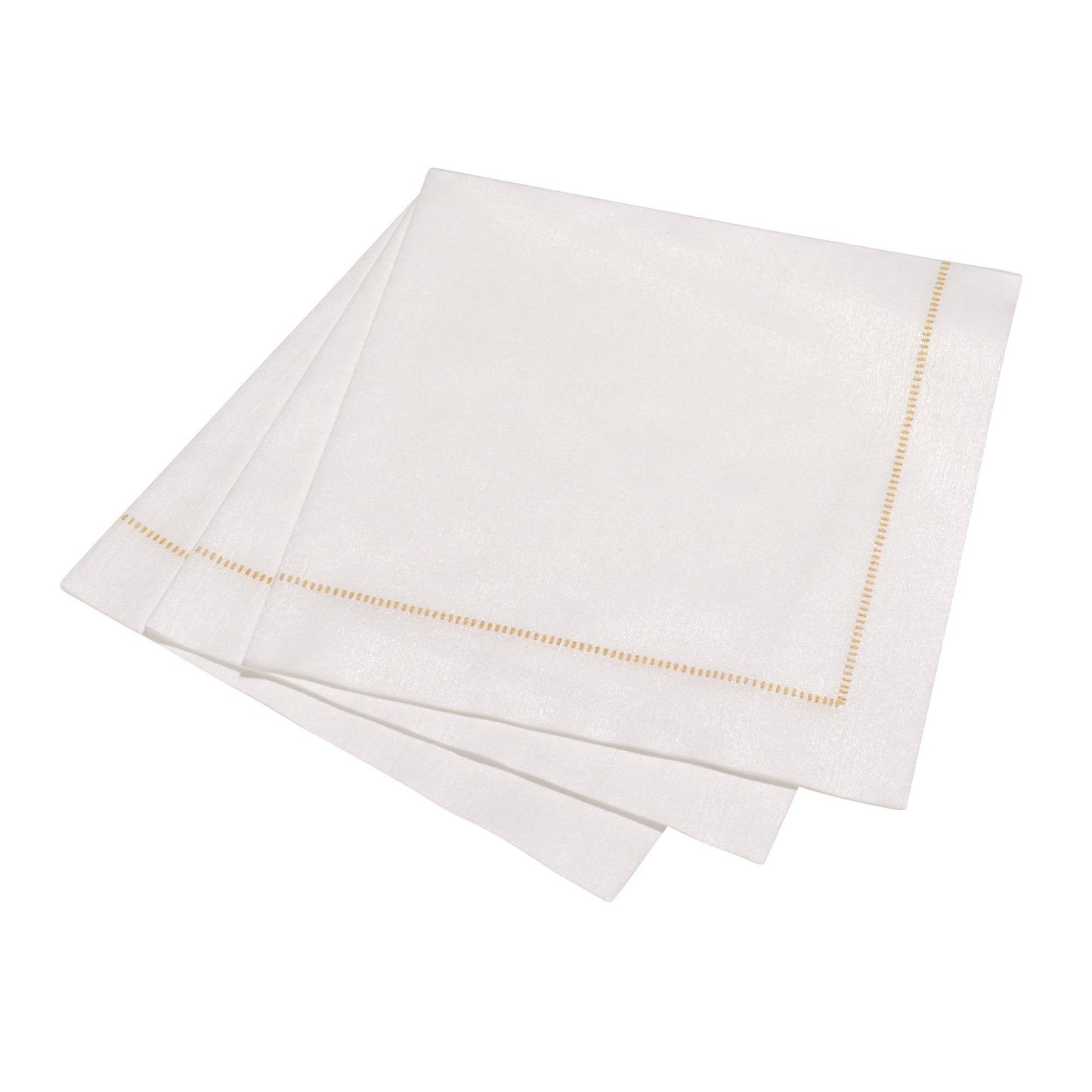 25ct Hemstitch Napkins | Dinner, Cocktail & Guest Size: Taupe / Guest Towel (33x40cm)