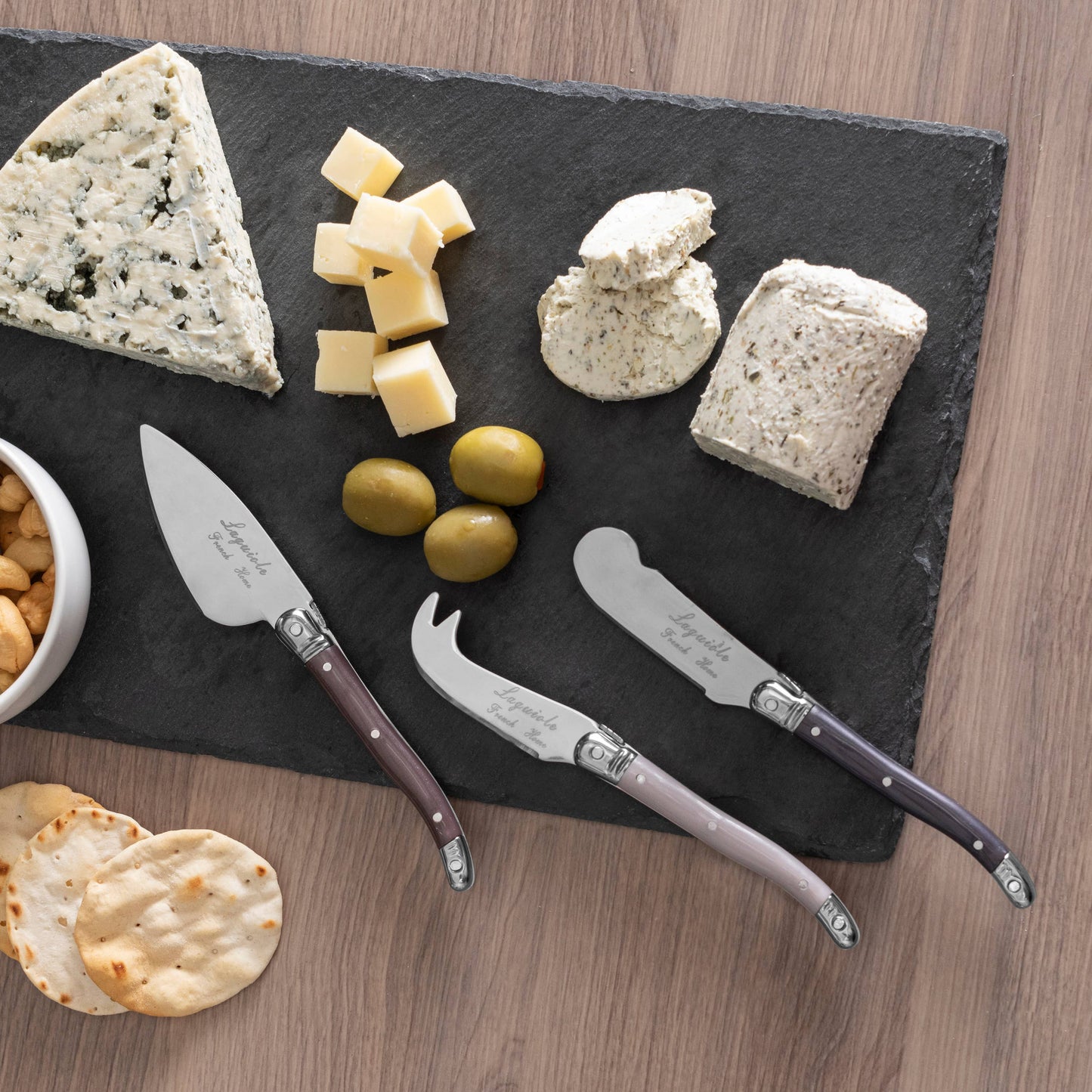 Laguiole 3 Piece Cheese Knives - Warm Spice