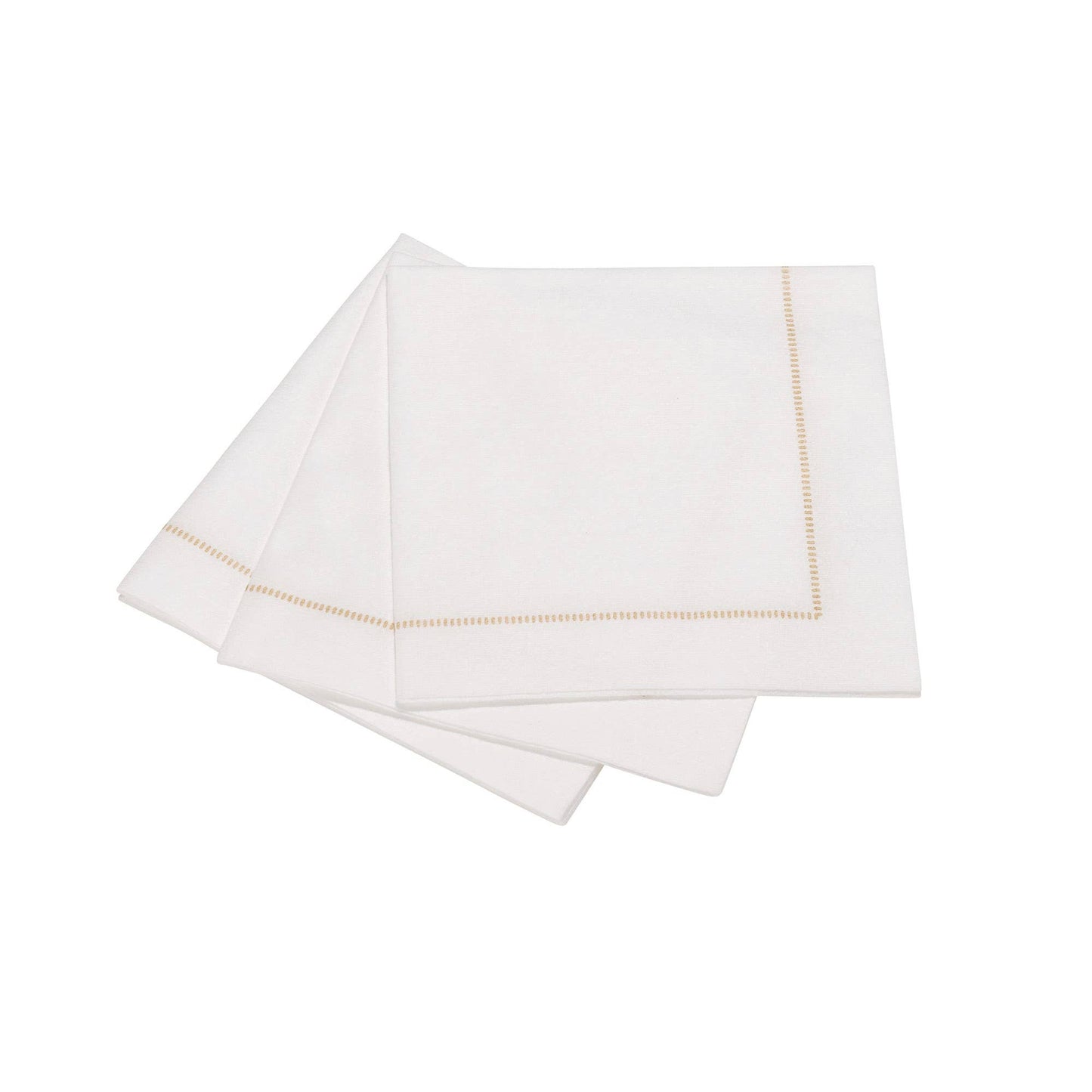 25ct Hemstitch Napkins | Dinner, Cocktail & Guest Size: Taupe / Guest Towel (33x40cm)