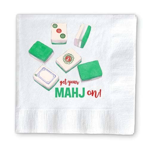 MAHJONG COCKTAIL NAPKINS: MAH-GIRLS