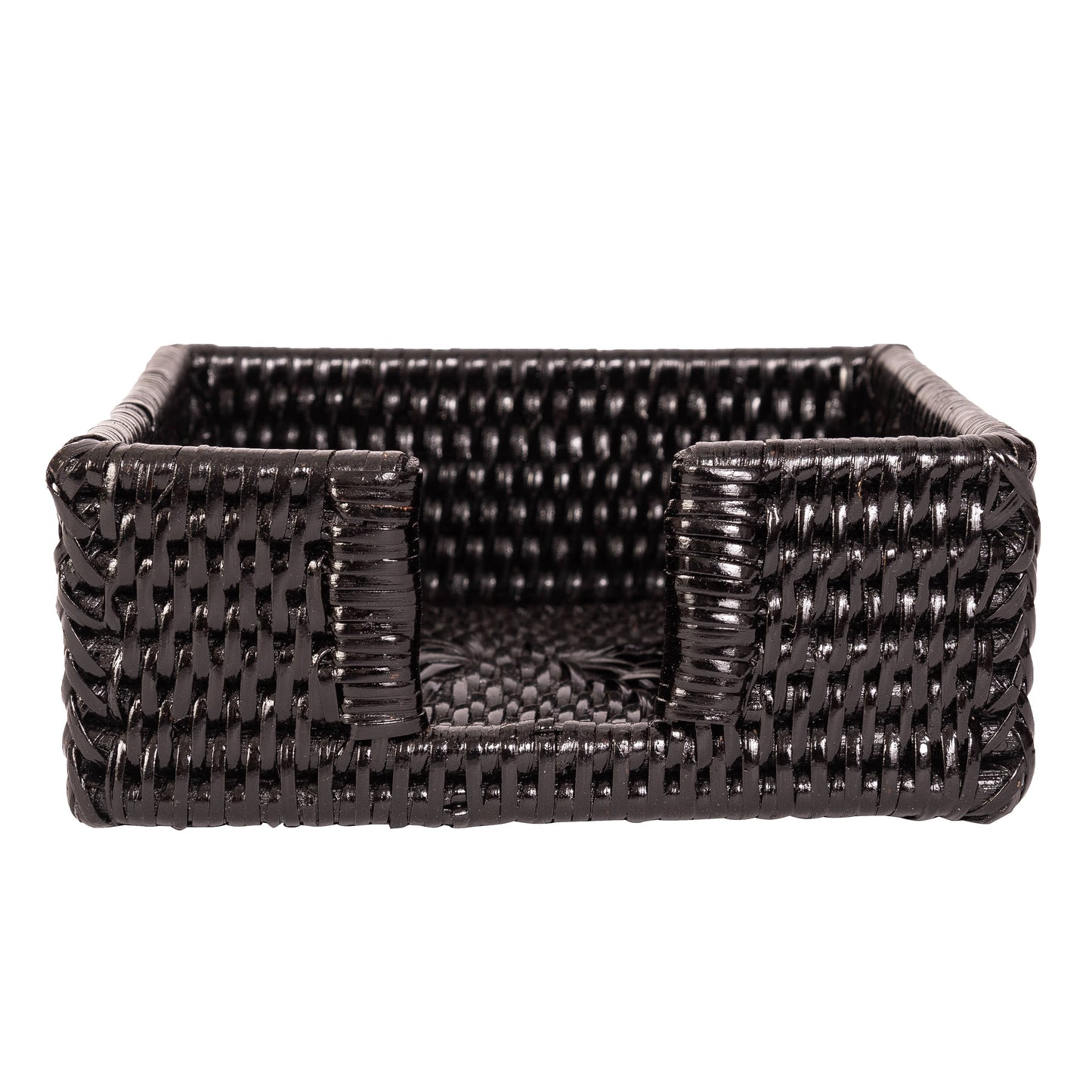 Artifacts Rattan™ Cocktail Napkin Holder with Cutout: Honey Brown
