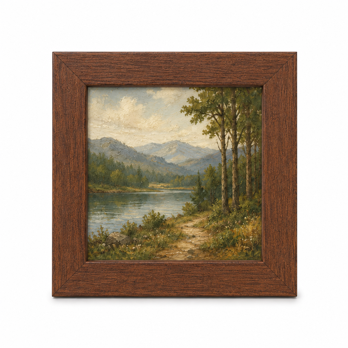 4 x 4" Square MDF Mini Picture Frame: Black / 4x4" (10x10cm) — with a mat