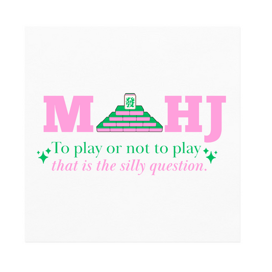 Mahjong Cocktail Paper Napkins | To Play Or Not To Play: Pack of 20
