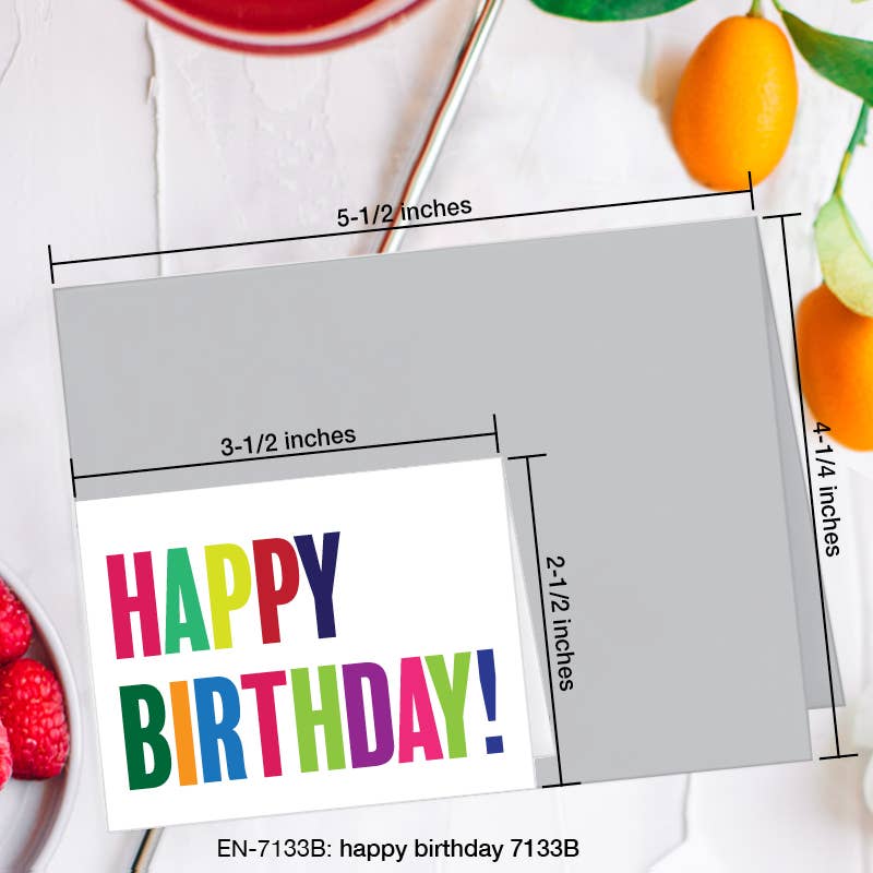 Happy Birthday, Greeting Card (#7133B): EN Card