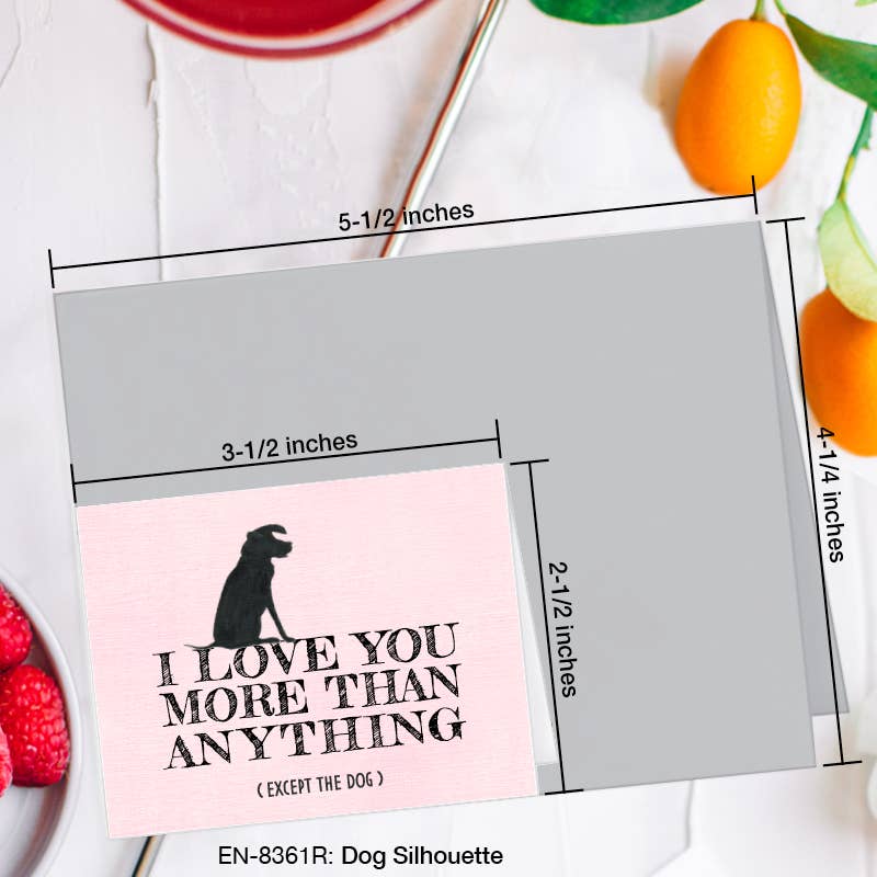 Dog Silhouette, Greeting Card (8361R): EN Card