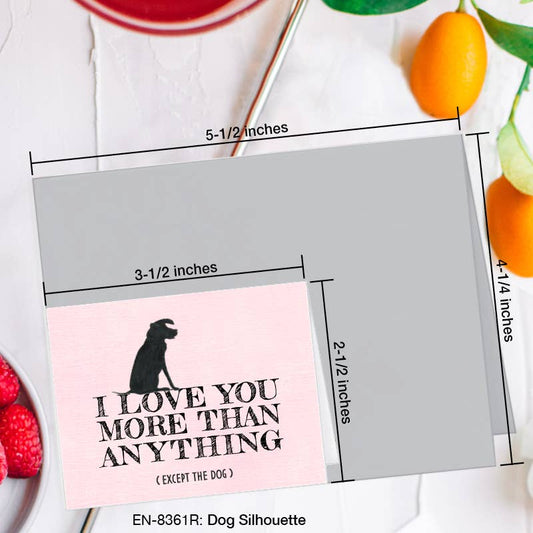 Dog Silhouette, Greeting Card (8361R): EN Card