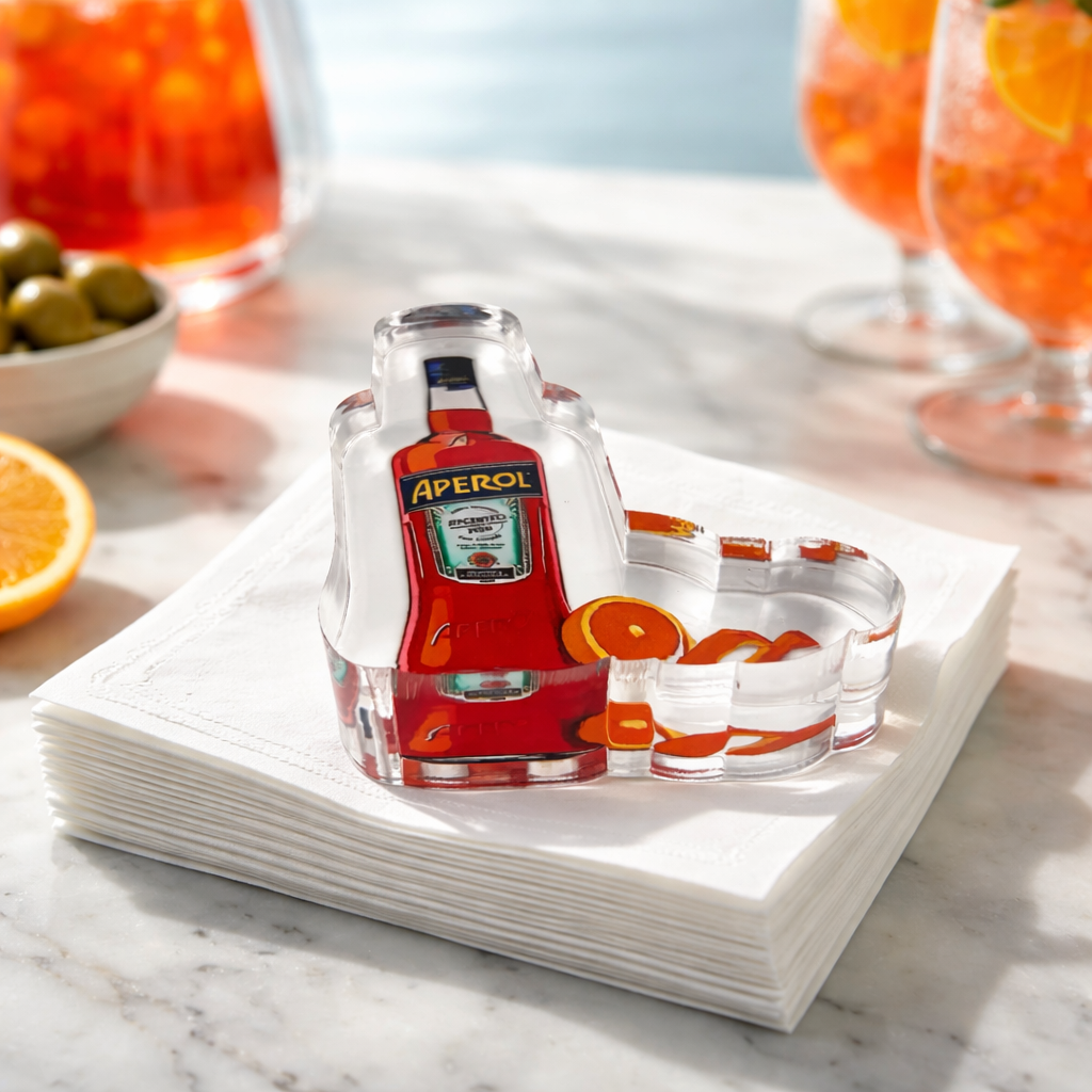 Acrylic Napkin Weight, Spritz Cocktail