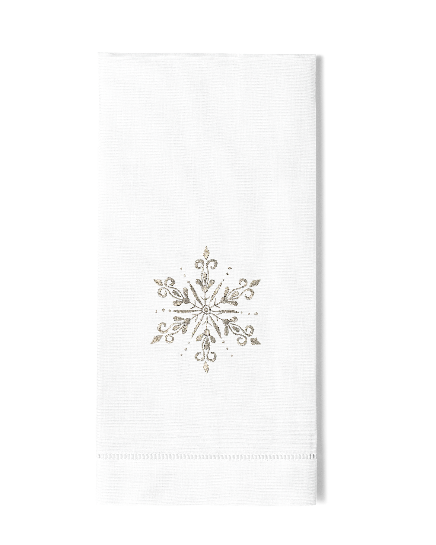 Snowflake Silver Hand Towel