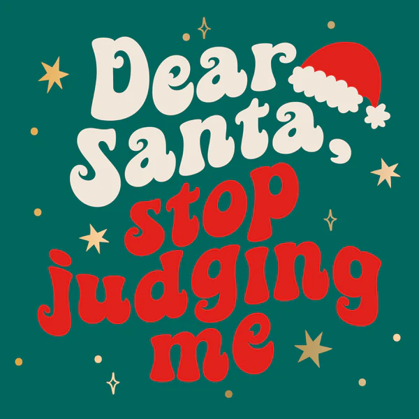 Funny Christmas Cocktail Napkins - Stop Judging Me