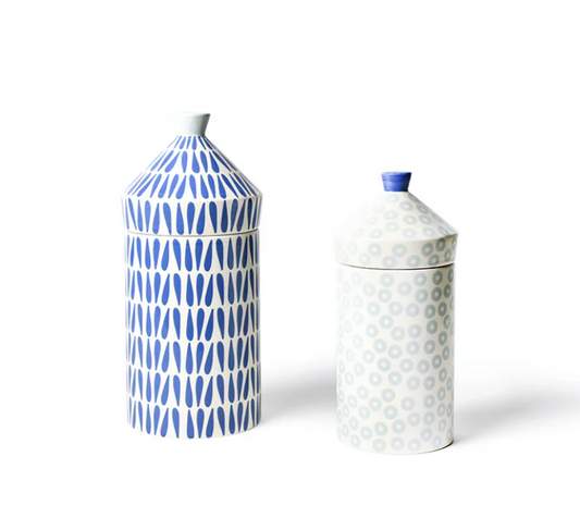 Iris Blue Canisters - Set of 2