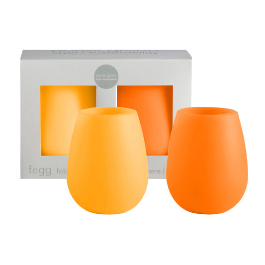 buttermilk + cantaloupe | fegg | silicone unbreakable glasses