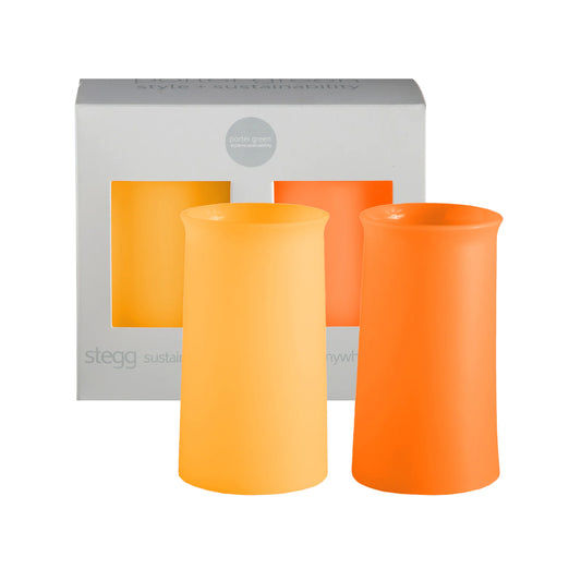 buttermilk + cantaloupe | stegg | silicone unbreakable highball glasses