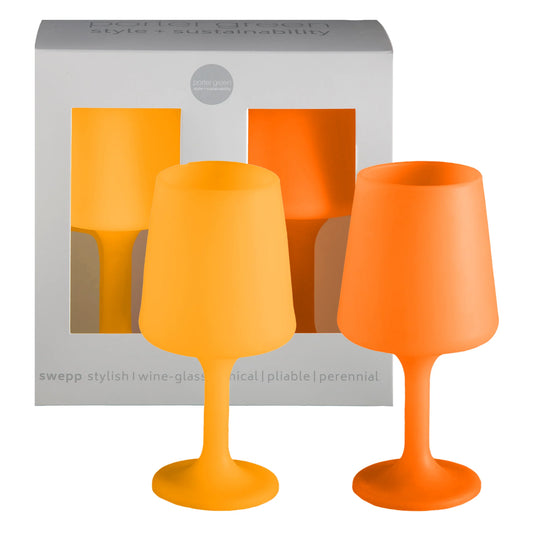 buttermilk + cantaloupe | swepp | silicone unbreakable wine glasses