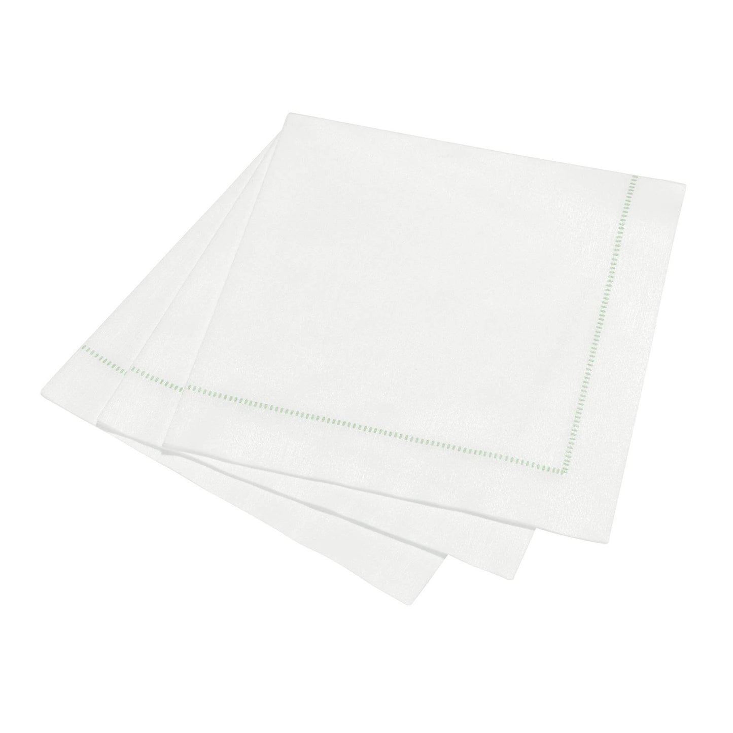 25ct Hemstitch Napkins | Dinner, Cocktail & Guest Size: Silver Grey / Guest Towel (33x40cm)