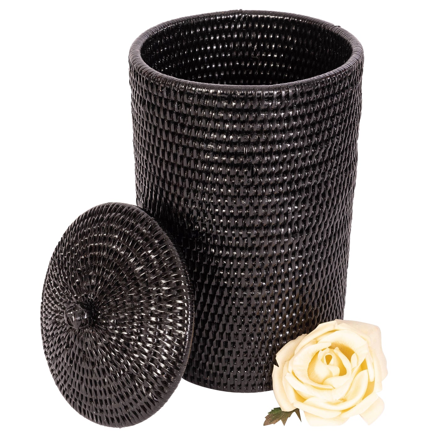 Artifacts Rattan™ Double Toilet Roll Holder: Tudor Black