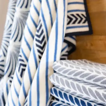 Bar Harbor Stripe Blanket, 60" x 80"