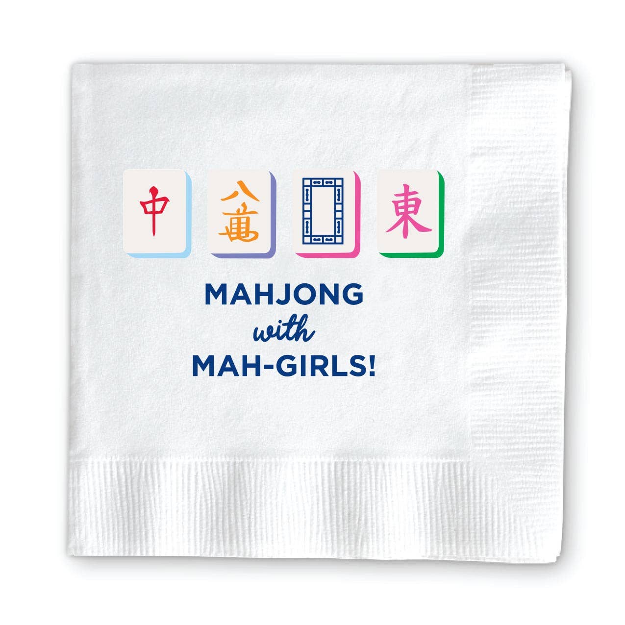 MAHJONG COCKTAIL NAPKINS: MAH-GIRLS