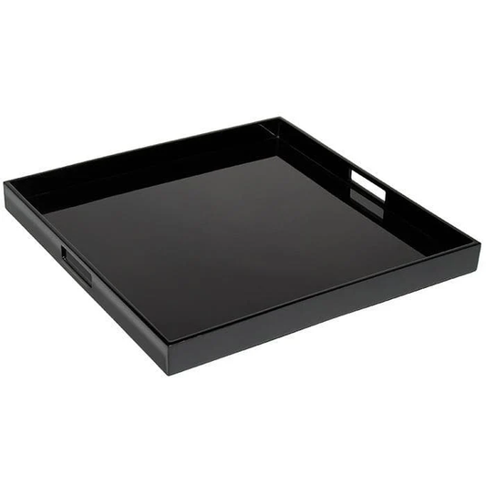 Large Black Lacquer Tray, 24" x 24"