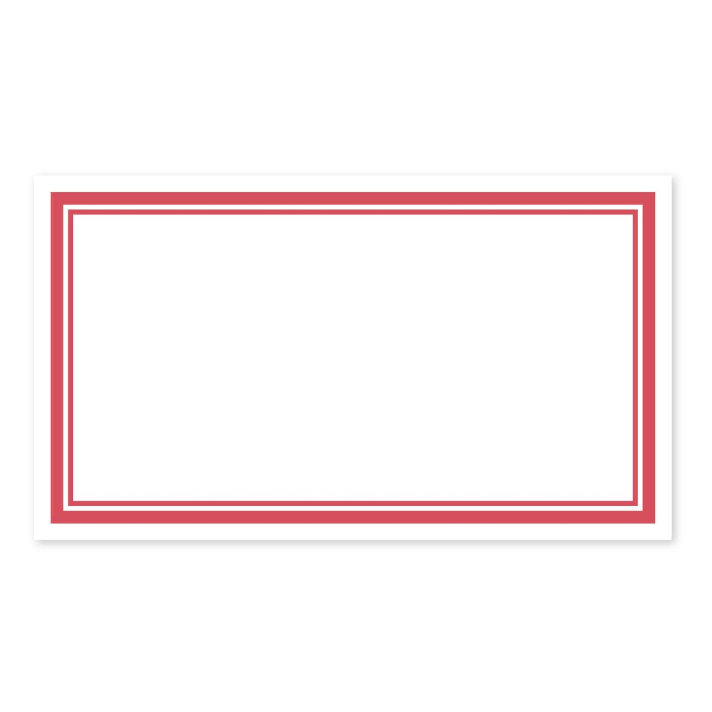 RED BORDER PLACE CARDS