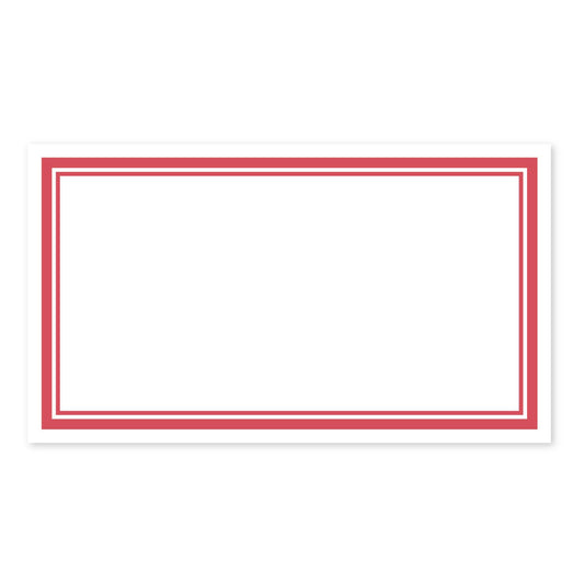 RED BORDER PLACE CARDS