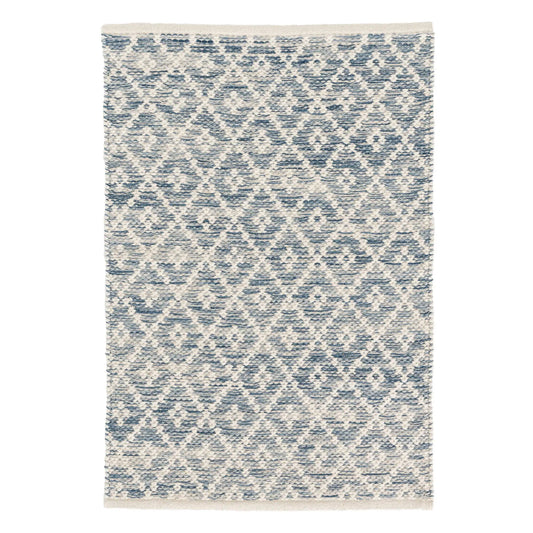 Melange Diamond Runner - Blue - 2.5'x8'