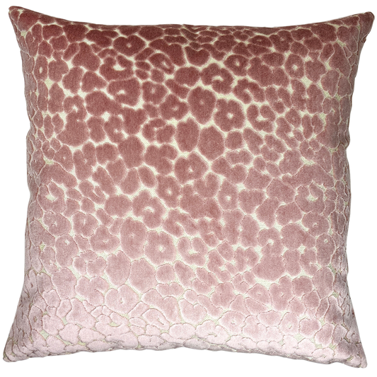 Madison Blush Leopard Velvet Lumbar Pillow: Blush / 14x20"