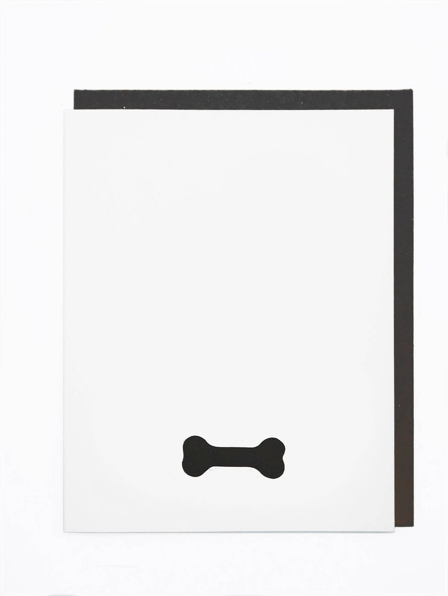 Dog Bone Silhouette Letterpress