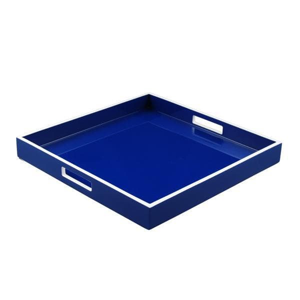 True Blue with White - Square Serving Tray - L-48TBW