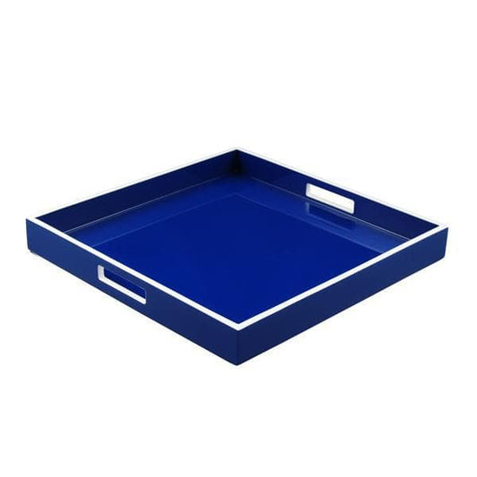 True Blue with White - Square Serving Tray - L-48TBW