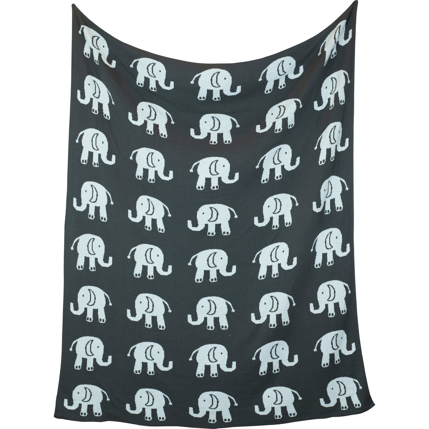 Blue Elephant Love Baby Blanket Set