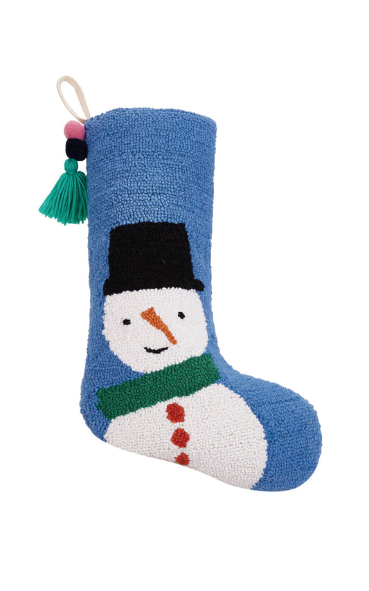 Snowman Stocking With Pom Pom Tassel