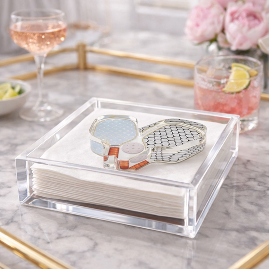 Acrylic Napkin Weight, Pickleball
