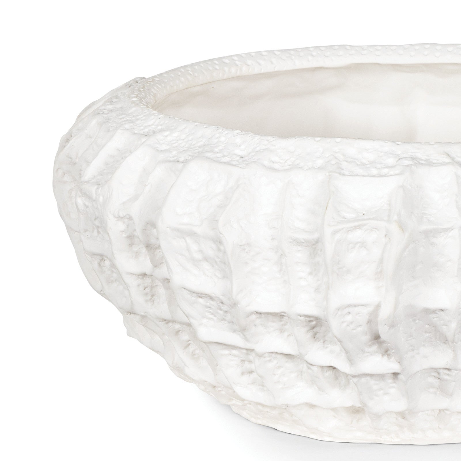 Caspian White Ceramic Bowl - Thumbnail 2