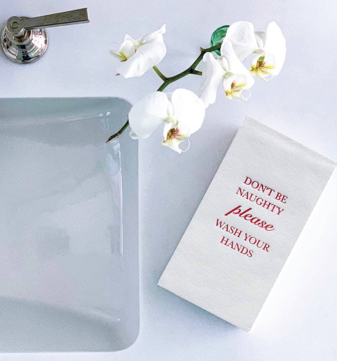 Cloth-Like Disposable Guest Towels: USE ME FRENCH BLUE