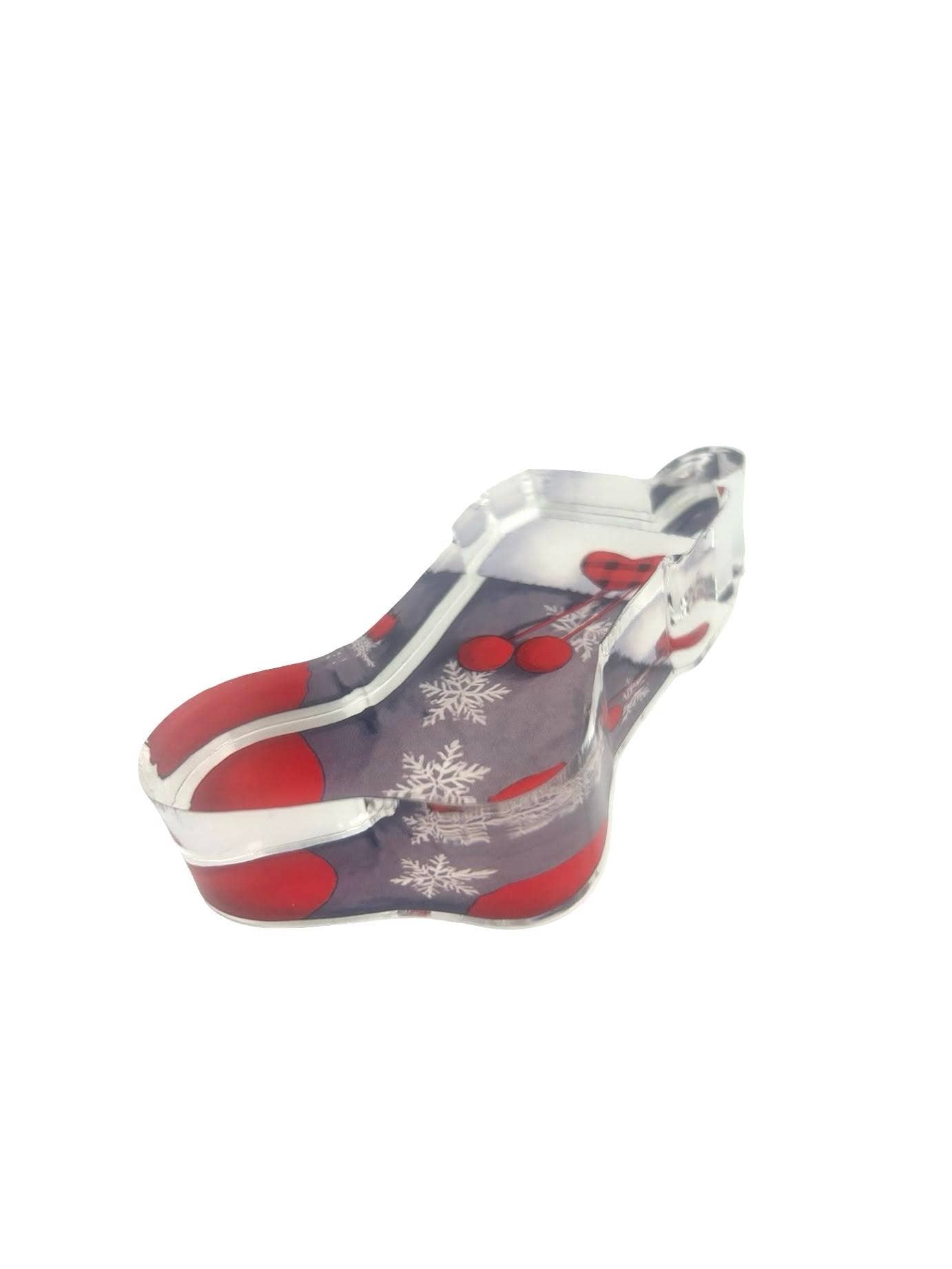 Acrylic Napkin Weight, Christmas Stocking